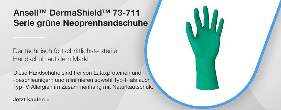 Ansell™ DermaShield™ Serie 73-711 Grüne Neoprenhandschuhe