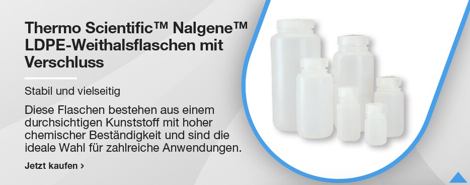 Thermo Scientific™ Nalgene™ LDPE-Weithalsflaschen mit Verschluss