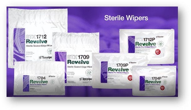 Texwipe sterile wipers