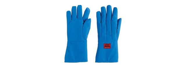 Tempshield™ Cryo-Gloves™ Blaue wasserdichte Kryohandschuhe in mittlerer Armlänge