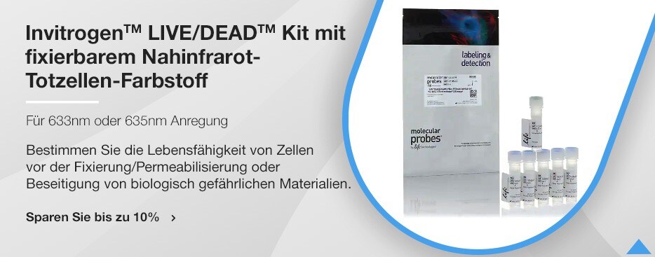 Invitrogen™ LIVE/DEAD™ Kit mit fixierbarem Nahinfrarot-Totzellen-Farbstoff