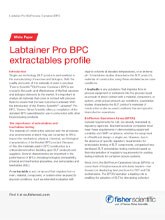 Thermo Scientific Labtainer Pro BPC Profil der extrahierbaren Bestandteile