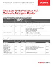 Spezifikationsblatt für Filterpaare