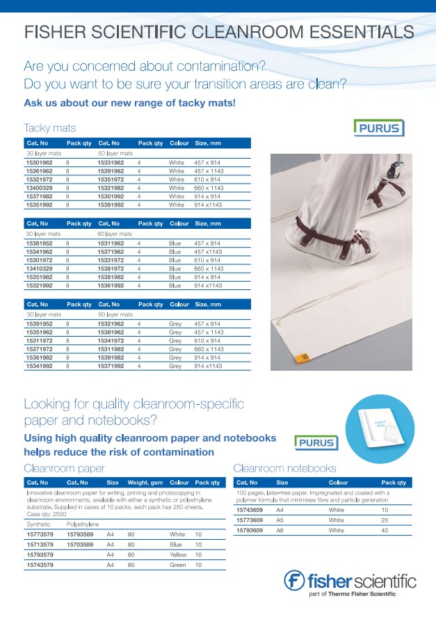 Fisher Scientific Reinraum-Essentials