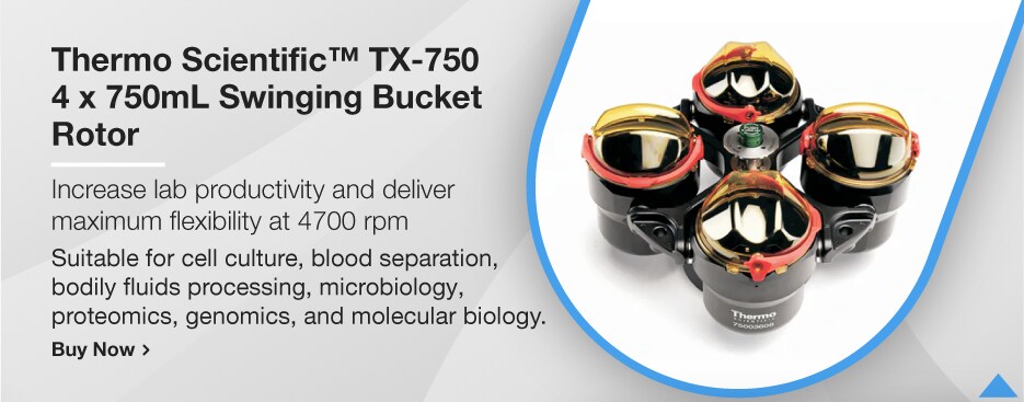 Thermo Scientific™ TX-750 4 × 750mL Swinging Bucket Rotor Thermo Scientific™ TX-750 4 × 750mL Swinging Bucket Rotor