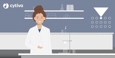 Illustration of a scientist in a lab Illustration of a scientist in a lab
