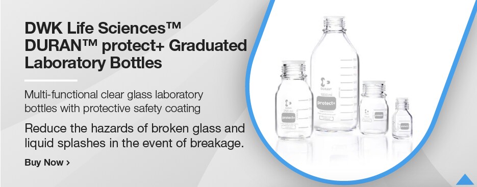 DWK Life Sciences&trade; DURAN&trade; protect+ Graduated Laboratory Bottles